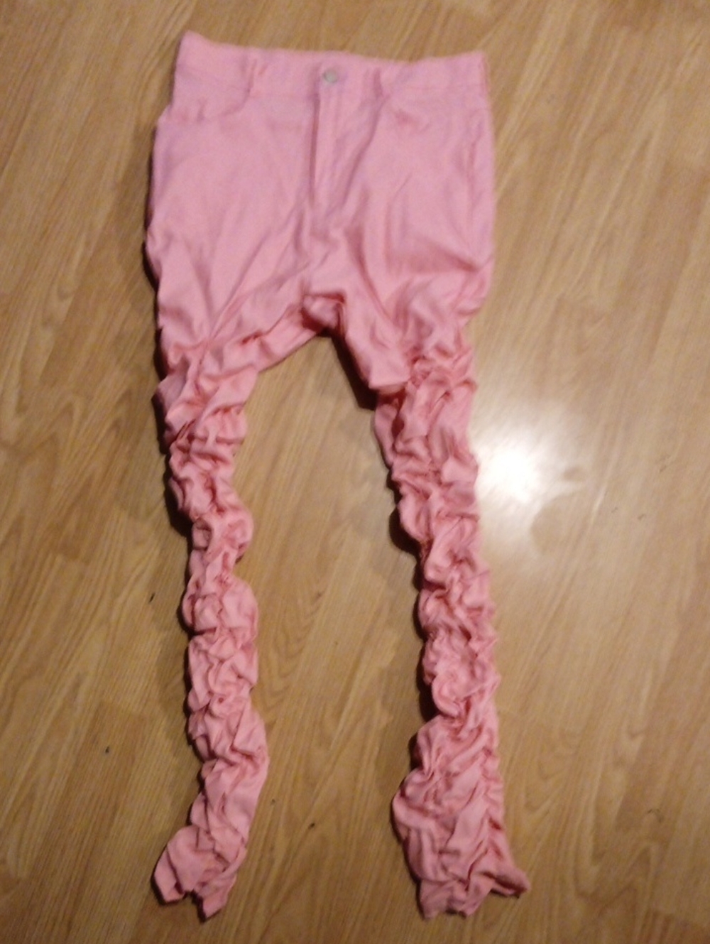 Pink Ruffle Leggings for Women - Brand Unspecified